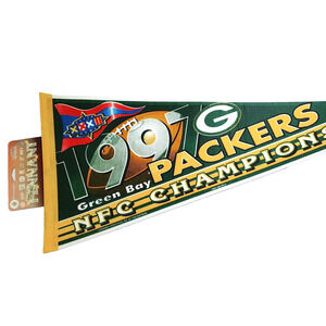 Green Bay Packers 1997 NFC Football Champions Pennant NFL Super Bowl XXXII